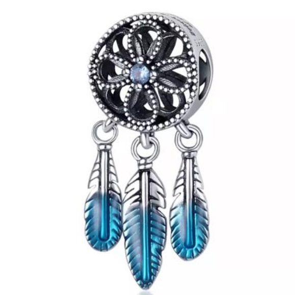 Charm for Bracelet Sterling Silver 925 Dream Catcher - Picture 4 of 5